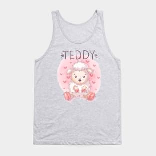 Teddy Lamb Cartoon Tank Top